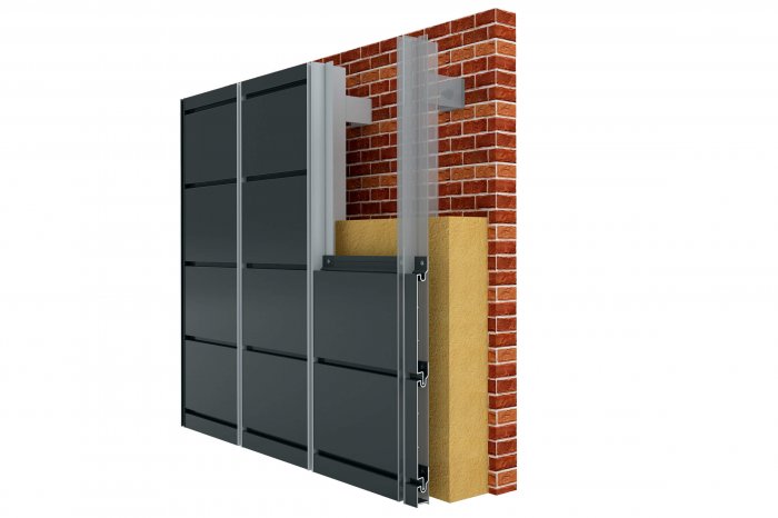 ALP VF ventilated facade with aluminum lamellas